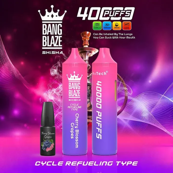 Bang-Blaze-Shisha-40000-Puffs-Cherry-Blossom-Grapes