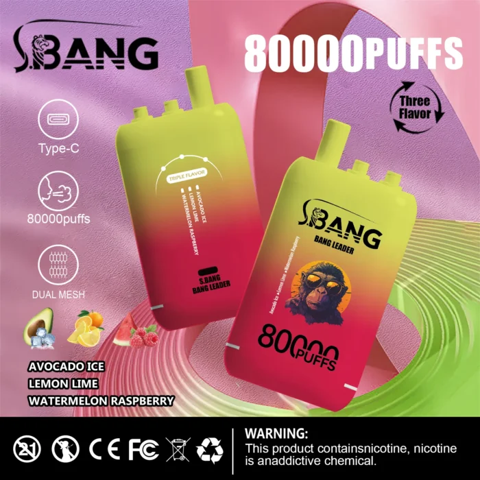 vape-bang-leader-80000-80k-puffs-avocado-ice-lemon-lime-watermelon-raspberry