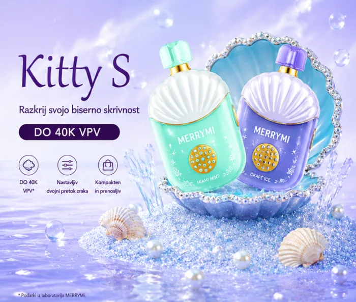 Merrymi KITTY S 40000 – Elegancki Jednorazowy Vape na 40 000 Puffs z 11 Smakami i Podwójnym Wskaźnikiem | Vapowo