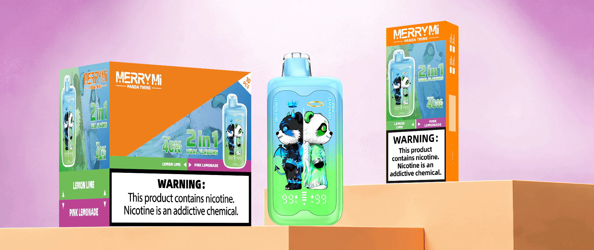 Merry Mi PANDA TWINS – dostawa kurierska do całej Polski, płatność przy odbiorze | Vapowo