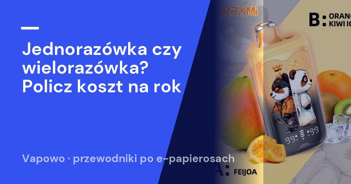 Jednorazówka czy wielorazówka? Policz koszt na rok